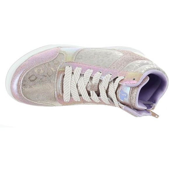Sketchers Girl's Street Standouts 2.0-Leopard Shine Sneaker in Rose Gold - Picture 3 of 9